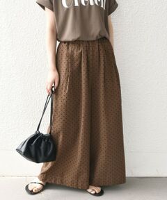 SHIPS / シップス その他パンツ | 《予約》SHIPS Colors:〈洗濯機可能〉サッカー ドット ギャザー ワイドパンツ◆