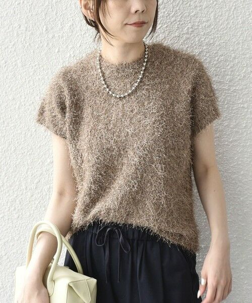 SHIPS / シップス ニット・セーター | 《予約》SHIPS Colors:〈手洗い可能〉フェザー クルーネック 2WAY ニット◆（ブラウン）