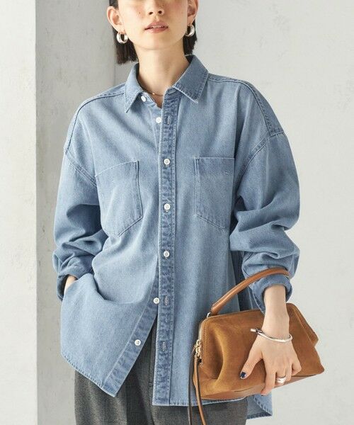 SHIPS / シップス シャツ・ブラウス | 《予約》〈洗濯機可能〉7.8 oz デニム オーバー シャツ（ブルー）
