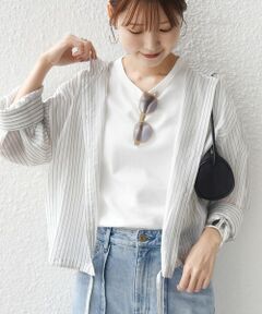 SHIPS / シップス シャツ・ブラウス | 《予約》【WEB限定】〈手洗い可能〉シアー ストライプ フード 羽織り シャツ