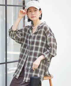 SHIPS / シップス シャツ・ブラウス | 《予約》〈手洗い可能〉シアー チェック オーバー サイズ シャツ