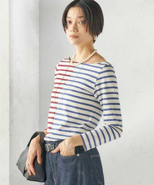 SHIPS / シップス カットソー（半袖以外） | 【SHIPS別注】Le minor: バイカラー ボートネック プルオーバー | 詳細6