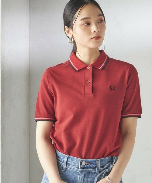 SHIPS / シップス ポロシャツ | FRED PERRY:G3600 TWIN TIPPED SHIRTS 18/32/35/68/72（レッド）