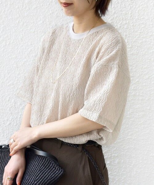 SHIPS / シップス Tシャツ | 【WEB限定】〈手洗い可能〉ウェーブ クレープ ショート スリーブ カットソー | 詳細25