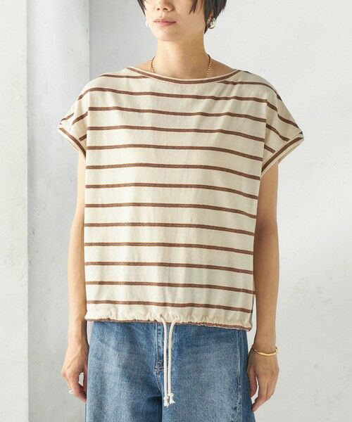 SHIPS / シップス Tシャツ | 《予約》マルチ ボーダー 裾 ドロスト プルオーバー | 詳細12
