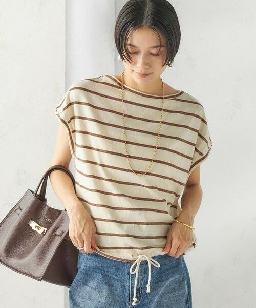 SHIPS / シップス Tシャツ | 《予約》マルチ ボーダー 裾 ドロスト プルオーバー | 詳細5