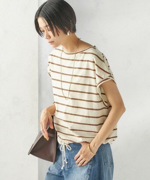 SHIPS / シップス Tシャツ | 《予約》マルチ ボーダー 裾 ドロスト プルオーバー | 詳細6