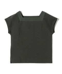 SHIPS / シップス カットソー | SHIPS Primary Navy Label: コットン スクエア ネック プルオーバー