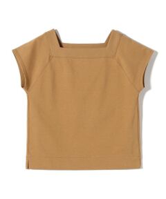 SHIPS / シップス カットソー | SHIPS Primary Navy Label: コットン スクエア ネック プルオーバー