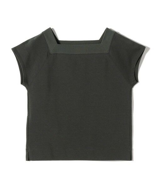 SHIPS / シップス カットソー | SHIPS Primary Navy Label: コットン スクエア ネック プルオーバー（ダークグレー）