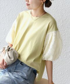 SHIPS / シップス カットソー | 《予約》【WEB限定】〈接触冷感/UVカット/汗染み防止加工〉FUNCTION 袖 レース プルオーバー