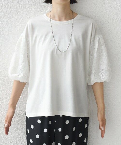 SHIPS / シップス カットソー | 《予約》【WEB限定】〈接触冷感/UVカット/汗染み防止加工〉FUNCTION 袖 レース プルオーバー | 詳細10