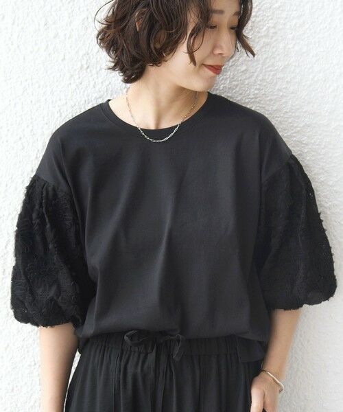 SHIPS / シップス カットソー | 《予約》【WEB限定】〈接触冷感/UVカット/汗染み防止加工〉FUNCTION 袖 レース プルオーバー | 詳細18