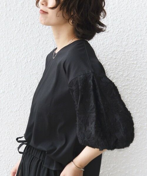 SHIPS / シップス カットソー | 《予約》【WEB限定】〈接触冷感/UVカット/汗染み防止加工〉FUNCTION 袖 レース プルオーバー | 詳細19