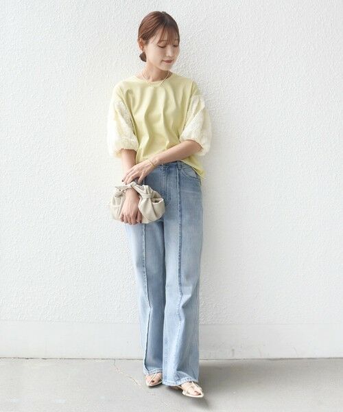 SHIPS / シップス カットソー | 《予約》【WEB限定】〈接触冷感/UVカット/汗染み防止加工〉FUNCTION 袖 レース プルオーバー | 詳細25