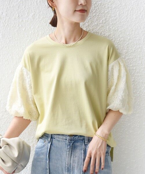 SHIPS / シップス カットソー | 《予約》【WEB限定】〈接触冷感/UVカット/汗染み防止加工〉FUNCTION 袖 レース プルオーバー | 詳細28