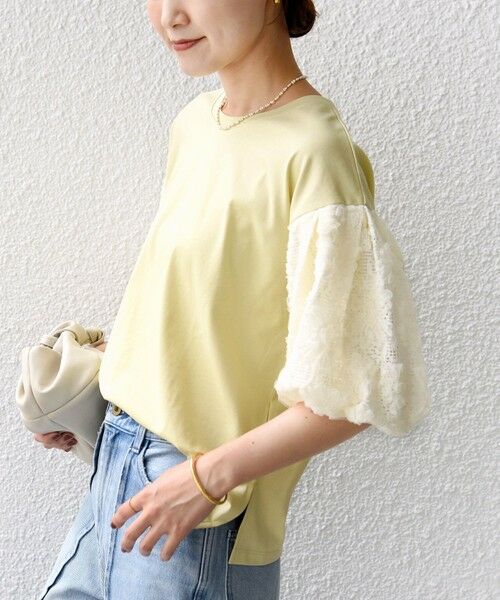 SHIPS / シップス カットソー | 《予約》【WEB限定】〈接触冷感/UVカット/汗染み防止加工〉FUNCTION 袖 レース プルオーバー | 詳細29
