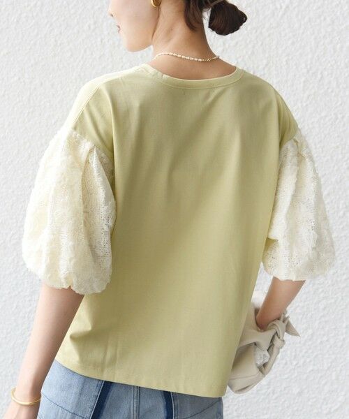 SHIPS / シップス カットソー | 《予約》【WEB限定】〈接触冷感/UVカット/汗染み防止加工〉FUNCTION 袖 レース プルオーバー | 詳細30