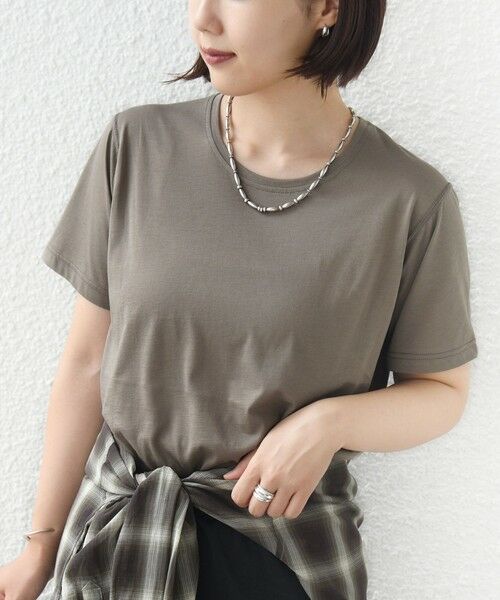 SHIPS / シップス Tシャツ | シアー ショート スリーブ TEE（ブラウン系）