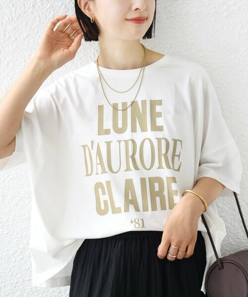 SHIPS / シップス Tシャツ | 《予約》【SHIPS別注】81BRANCA: 5分袖 ロゴ・フォト TEE（ライトホワイト）