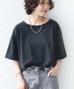 SHIPS / シップス Tシャツ | 《予約》〈手洗い可能〉フィブリル サテン ジャージー 半袖 プルオーバー