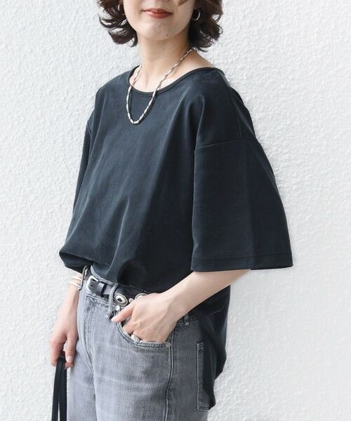 SHIPS / シップス Tシャツ | 《予約》〈手洗い可能〉フィブリル サテン ジャージー 半袖 プルオーバー | 詳細5