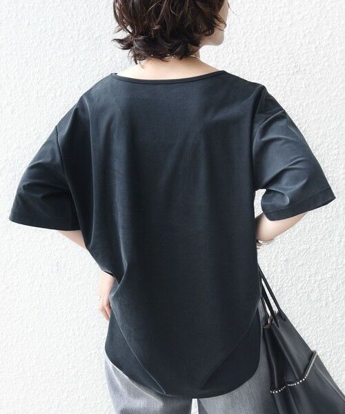 SHIPS / シップス Tシャツ | 《予約》〈手洗い可能〉フィブリル サテン ジャージー 半袖 プルオーバー | 詳細6