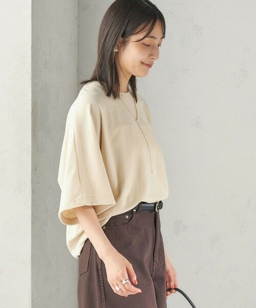 SHIPS / シップス カットソー | 《予約》【実力派ベーシック】〈接触冷感/UVカット〉マイクロ パイル ドルマンスリーブ プルオーバー | 詳細14