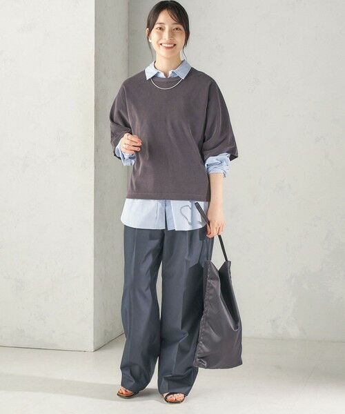 SHIPS / シップス カットソー | 《予約》【実力派ベーシック】〈接触冷感/UVカット〉マイクロ パイル ドルマンスリーブ プルオーバー | 詳細26