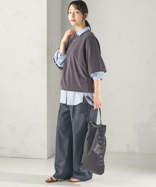 SHIPS / シップス カットソー | 《予約》【実力派ベーシック】〈接触冷感/UVカット〉マイクロ パイル ドルマンスリーブ プルオーバー | 詳細27