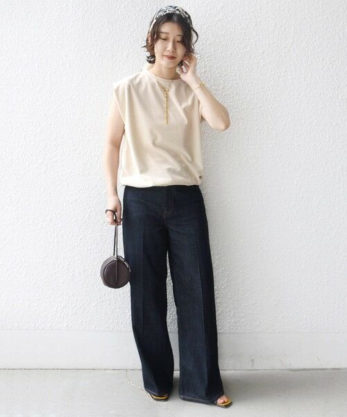 SHIPS / シップス カットソー | 《予約》〈接触冷感 / UVカット〉マイクロ パイル フレンチ スリーブ プルオーバー | 詳細1