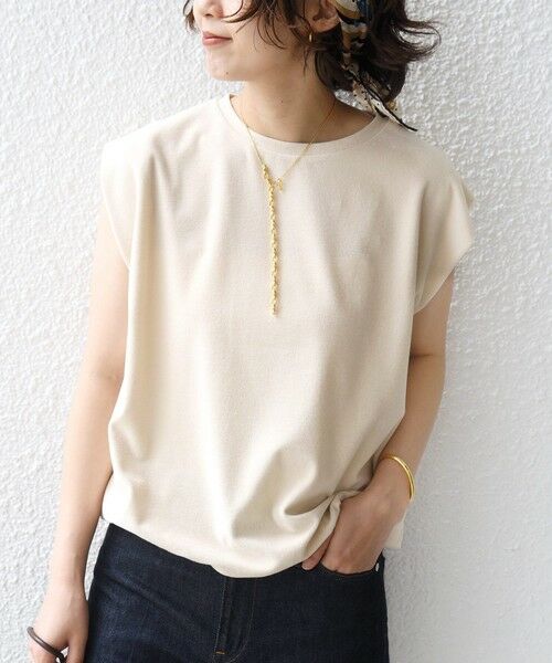 SHIPS / シップス カットソー | 《予約》〈接触冷感 / UVカット〉マイクロ パイル フレンチ スリーブ プルオーバー | 詳細4