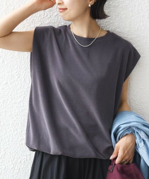 SHIPS / シップス カットソー | 《予約》〈接触冷感 / UVカット〉マイクロ パイル フレンチ スリーブ プルオーバー | 詳細11