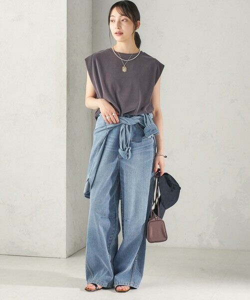 SHIPS / シップス カットソー | 《予約》【実力派ベーシック】〈接触冷感/UVカット〉マイクロ パイル フレンチスリーブ プルオーバー | 詳細17