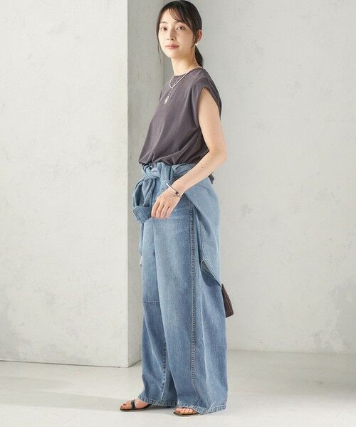 SHIPS / シップス カットソー | 《予約》【実力派ベーシック】〈接触冷感/UVカット〉マイクロ パイル フレンチスリーブ プルオーバー | 詳細18