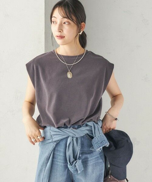 SHIPS / シップス カットソー | 《予約》【実力派ベーシック】〈接触冷感/UVカット〉マイクロ パイル フレンチスリーブ プルオーバー | 詳細20