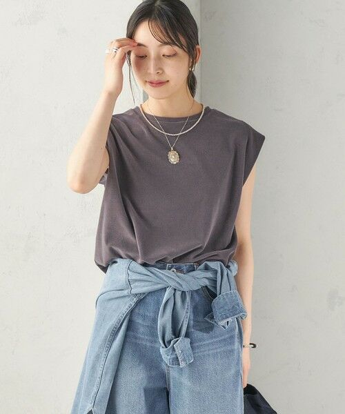 SHIPS / シップス カットソー | 《予約》【実力派ベーシック】〈接触冷感/UVカット〉マイクロ パイル フレンチスリーブ プルオーバー | 詳細21