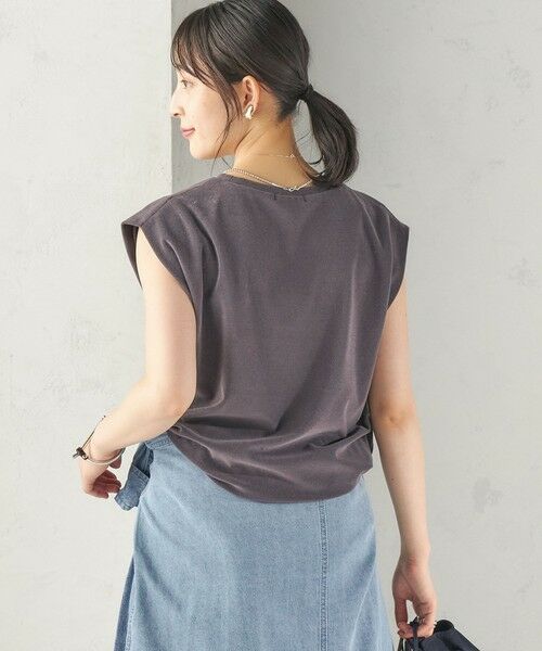 SHIPS / シップス カットソー | 《予約》【実力派ベーシック】〈接触冷感/UVカット〉マイクロ パイル フレンチスリーブ プルオーバー | 詳細23