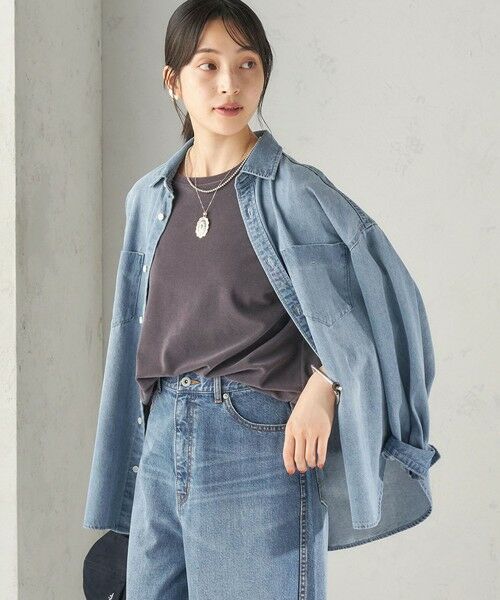 SHIPS / シップス カットソー | 《予約》【実力派ベーシック】〈接触冷感/UVカット〉マイクロ パイル フレンチスリーブ プルオーバー | 詳細25