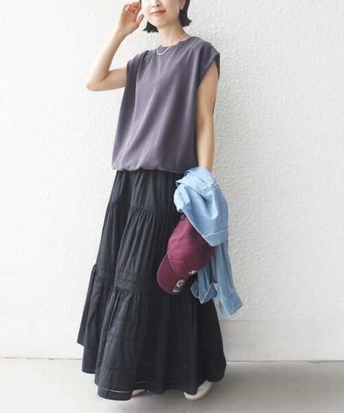 SHIPS / シップス カットソー | 《予約》〈接触冷感 / UVカット〉マイクロ パイル フレンチ スリーブ プルオーバー | 詳細9