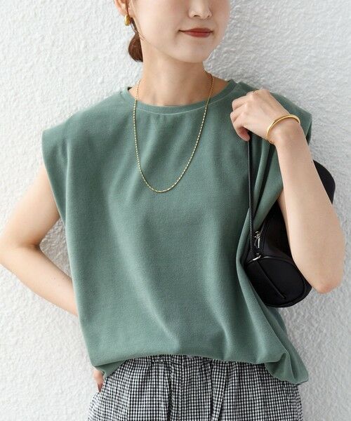 SHIPS / シップス カットソー | 《予約》〈接触冷感 / UVカット〉マイクロ パイル フレンチ スリーブ プルオーバー | 詳細18