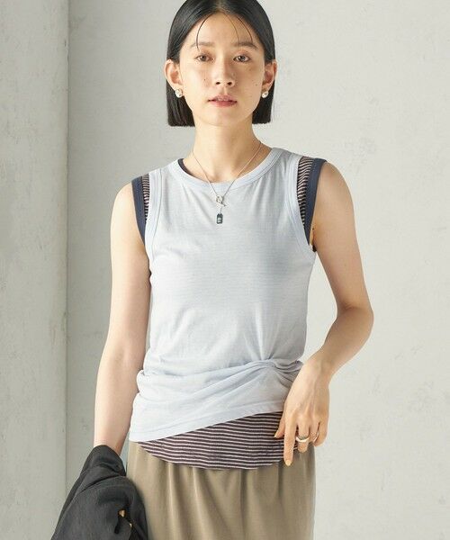SHIPS / シップス タンクトップ | 【SHIPS別注】miller: ノースリーブ ボーダー カットソー | 詳細20
