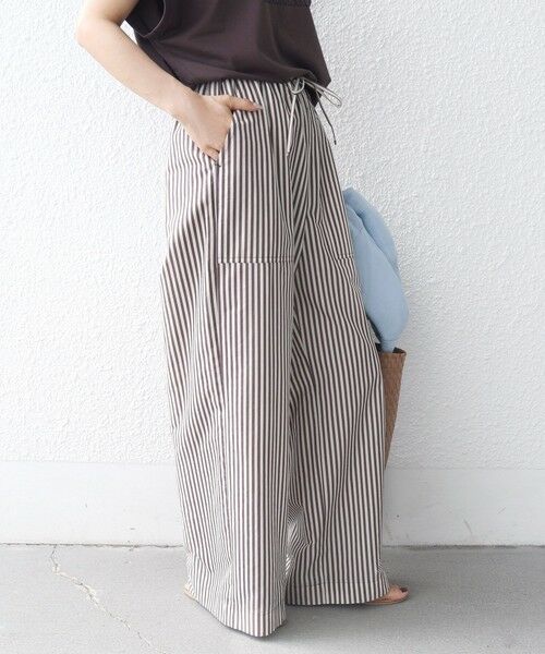 SHIPS / シップス その他パンツ | 《予約》〈手洗い可能〉ストライプ ウエスト ギャザー パンツ | 詳細17