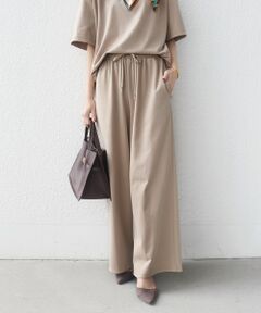 SHIPS / シップス その他パンツ | 《予約》〈手洗い可能〉フィブリル サテン ジャージー ドロスト パンツ