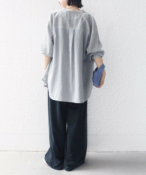 SHIPS / シップス その他パンツ | 《予約》〈手洗い可能〉フィブリル サテン ジャージー ドロスト パンツ | 詳細3