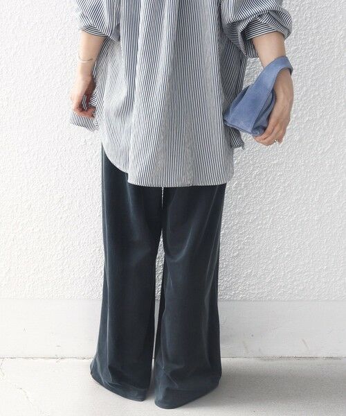 SHIPS / シップス その他パンツ | 《予約》〈手洗い可能〉フィブリル サテン ジャージー ドロスト パンツ | 詳細6