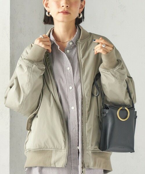 SHIPS / シップス ブルゾン | 《予約》【SHIPS別注】ARMY TWILL: リバーシブル フリース ブルゾン（カーキ）