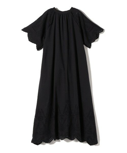 SHIPS / シップス ロング・マキシ丈ワンピース | Fanaka:〈手洗い可能〉アイレット スカラップ ショート スリーブ ワンピース | 詳細3