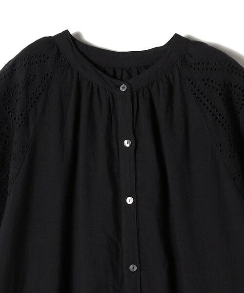 SHIPS / シップス ロング・マキシ丈ワンピース | Fanaka:〈手洗い可能〉アイレット スカラップ ショート スリーブ ワンピース | 詳細4