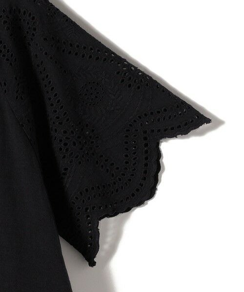 SHIPS / シップス ロング・マキシ丈ワンピース | Fanaka:〈手洗い可能〉アイレット スカラップ ショート スリーブ ワンピース | 詳細5